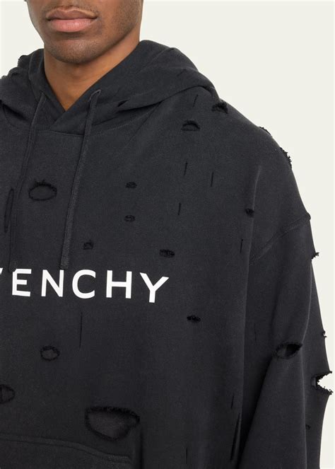 givenchy man destroyed|Givenchy Men's Oversized Destroyed Terry Sweatshirt .